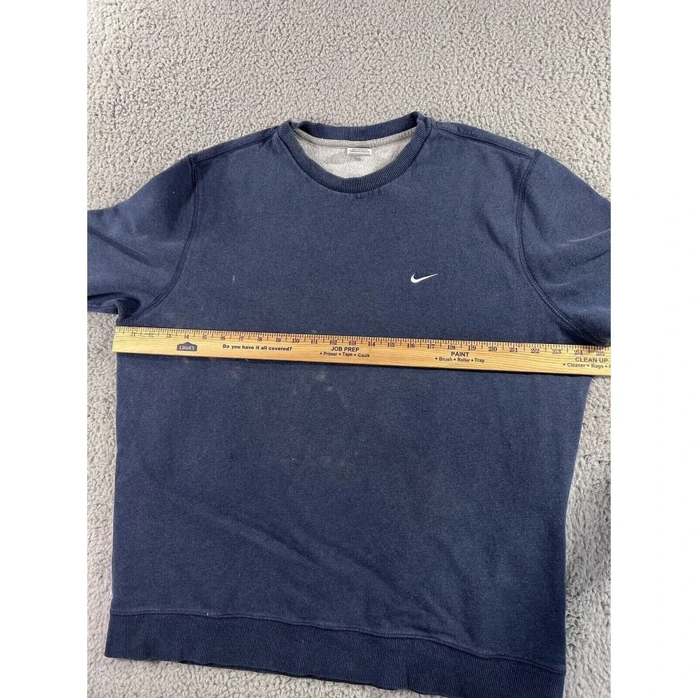 Nike‎ Sweatshirt Men 2XL Y2K Embroidered Mini Swoosh Thrashed Grunge Streetwear
